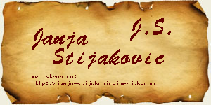 Janja Stijaković vizit kartica